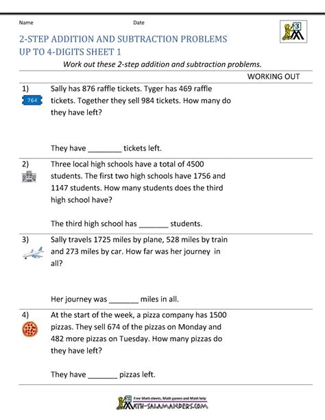 3rd Grade Addition and Subtraction Word Problems.
